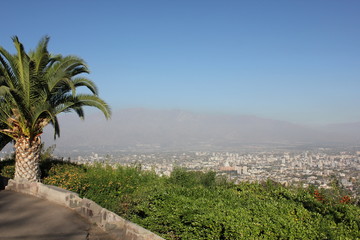 Fototapeta na wymiar Cerro San Cristóbal Santaigo