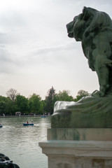 MADRID, SPAIN  Monument to king Alfonso XII Park El retiro