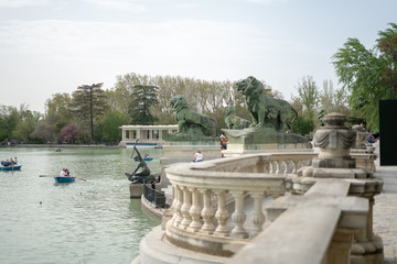 MADRID, SPAIN  Monument to king Alfonso XII Park El retiro