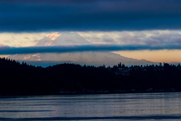 puget sound with mount rainier in the background 2