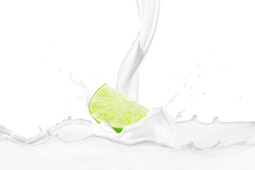 Fresh Lime With Milk Splash	