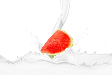 Watermelon With Milk Splash