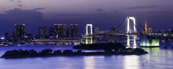 Tokyo Skyline, Rainbow Bridge View