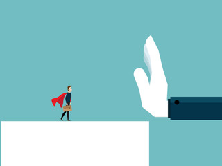 businessman refuse by bighand