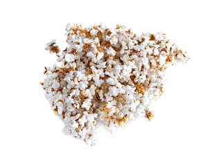 Bouquet popped rice isolate on white background.