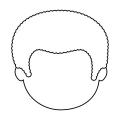 cute and little boy head character
