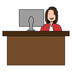 businesswoman in the office character