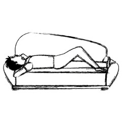 businessman relaxing in the sofa