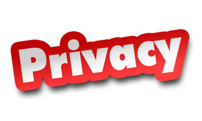 privacy concept 3d illustration isolated