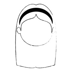 cute and little girl head character