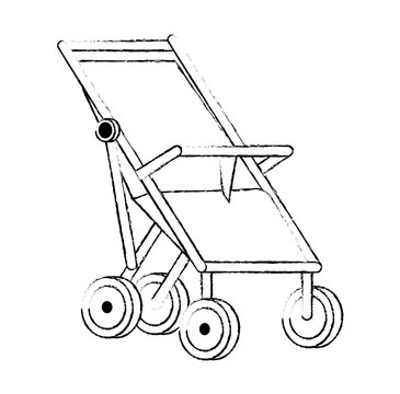 cart baby isolated icon