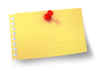 sticky note concept 3d illustration isolated