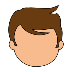 cute and little boy head character