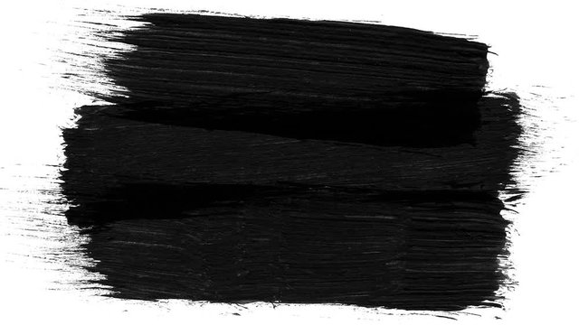 Abstract paint brush stroke black and white transition background, animation of paint splash