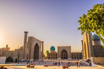 Registan Madrasahs at Samarkand, Uzbekistan