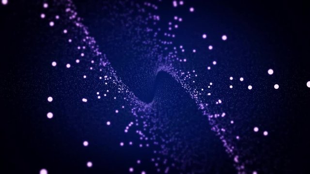 Digital matrix particles and grid motion abstract background