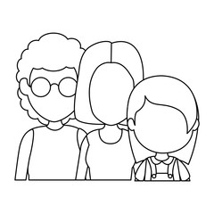 cute grandmother with daughter and granddaughter