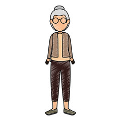 cute grandmother avatar character