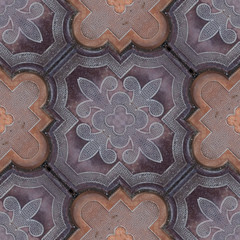 Seamless pattern with old road or wall tile
