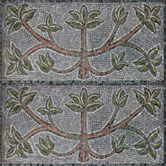 Seamless pattern with brite mosaic blocks