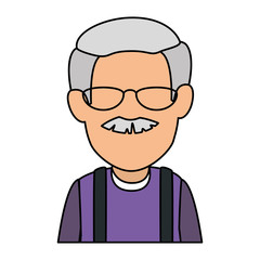 cute grandfather avatar character