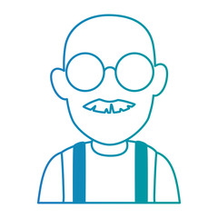 cute grandfather avatar character