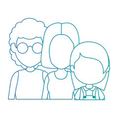 cute grandmother with daughter and granddaughter