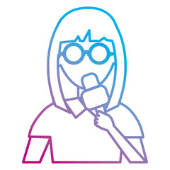 woman news reporter character