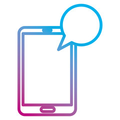 smartphone device with speech bubble
