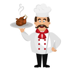 chef with chicken character