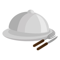 tray server with cutleries