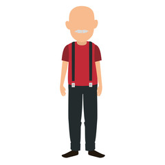 cute grandfather avatar character