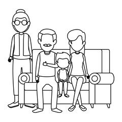 family members in the sofa characters
