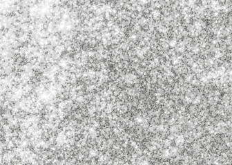 Silver glitter texture white sparkling shiny wrapping paper background for Christmas holiday seasonal wallpaper decoration, greeting and wedding invitation card design element