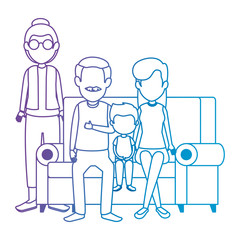family members in the sofa characters