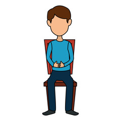 young man in the chair avatar character