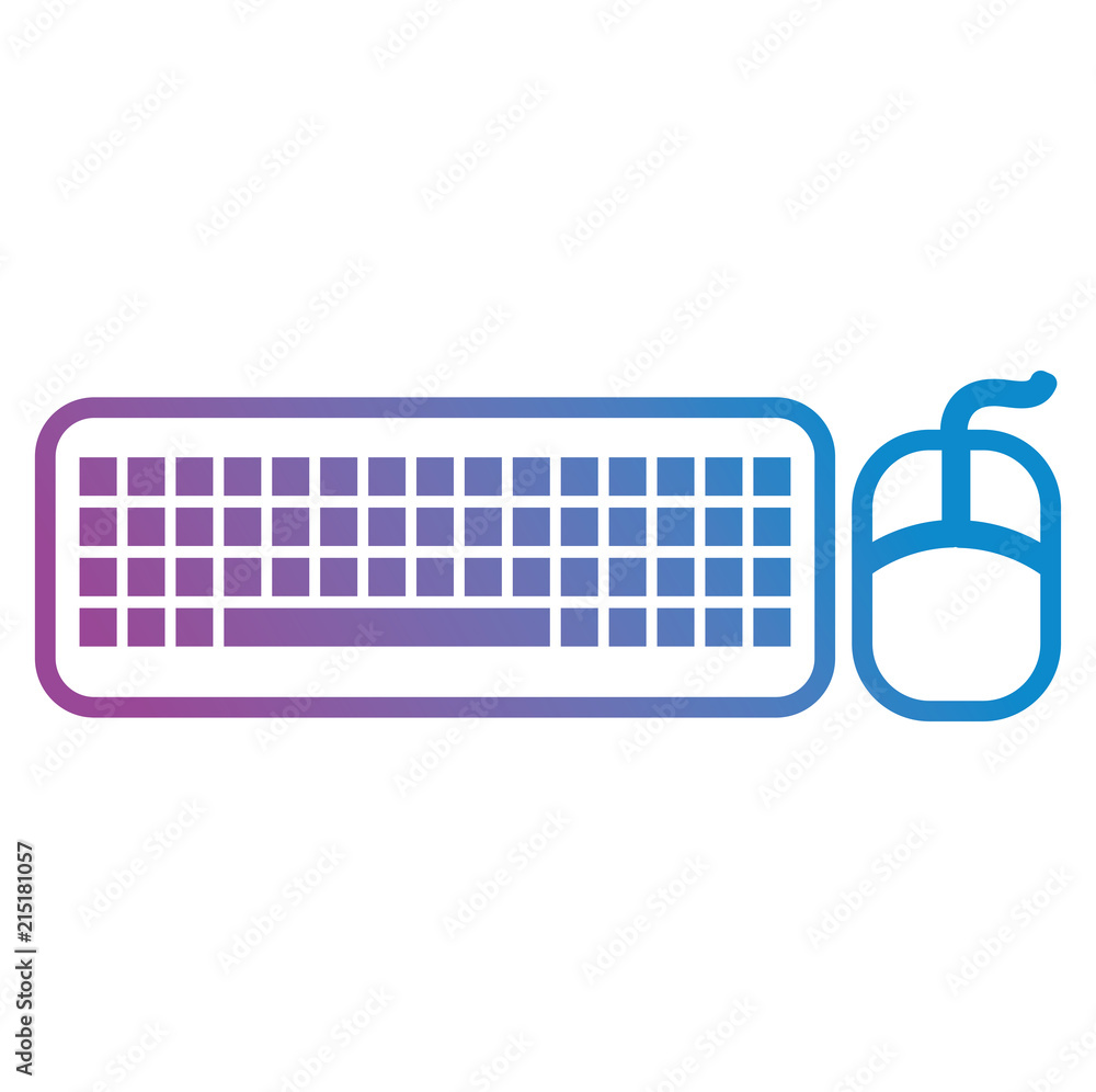 Poster computer keyboard and mouse