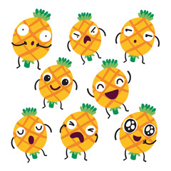 pineapple character vector design