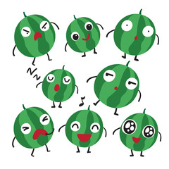 watermelon character vector design