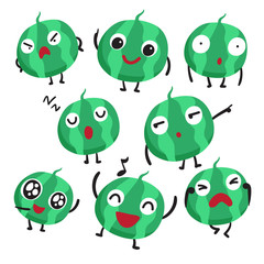 watermelon character vector design