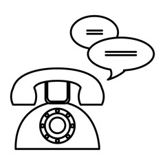 telephone with speech bubbles