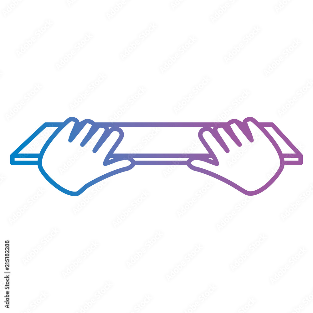 Poster hands typing in keyboard
