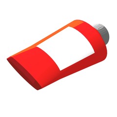 Ointment Tube on Isolated White Background - 3D Illustration