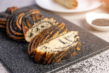 Sweet roll with poppy seeds