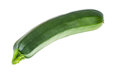 Green zucchini, isolated on white background