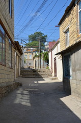 Narrow streets of the old city in Derbent, Dagestan, Russia