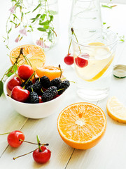 Mineral water with lemon