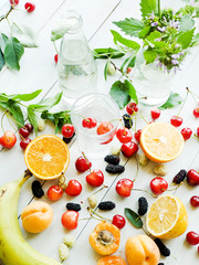 Fruits and berries background
