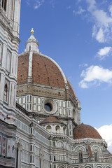 detail of famous cathedral Santa Maria del Fiore in Florence