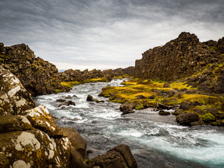 Fototapeta na wymiar Waterfall in Iceland